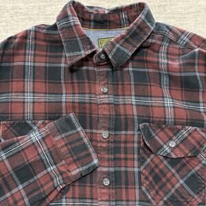 Anchorage Expedition Men’s Large 100% Heavy Cotton Flannel Plaid Shirt Pockets